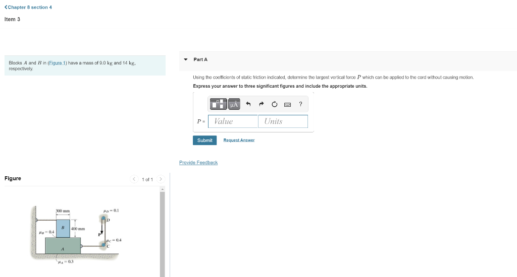 Solved Blocks A And B In (Figure 1) Have A Mass Of 9.0 Kg | Chegg.com