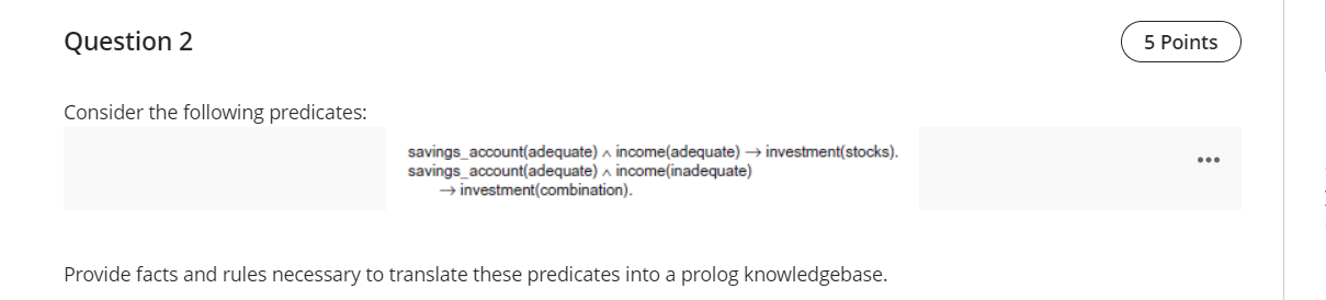 Solved Question 2 5 Points Consider the following | Chegg.com