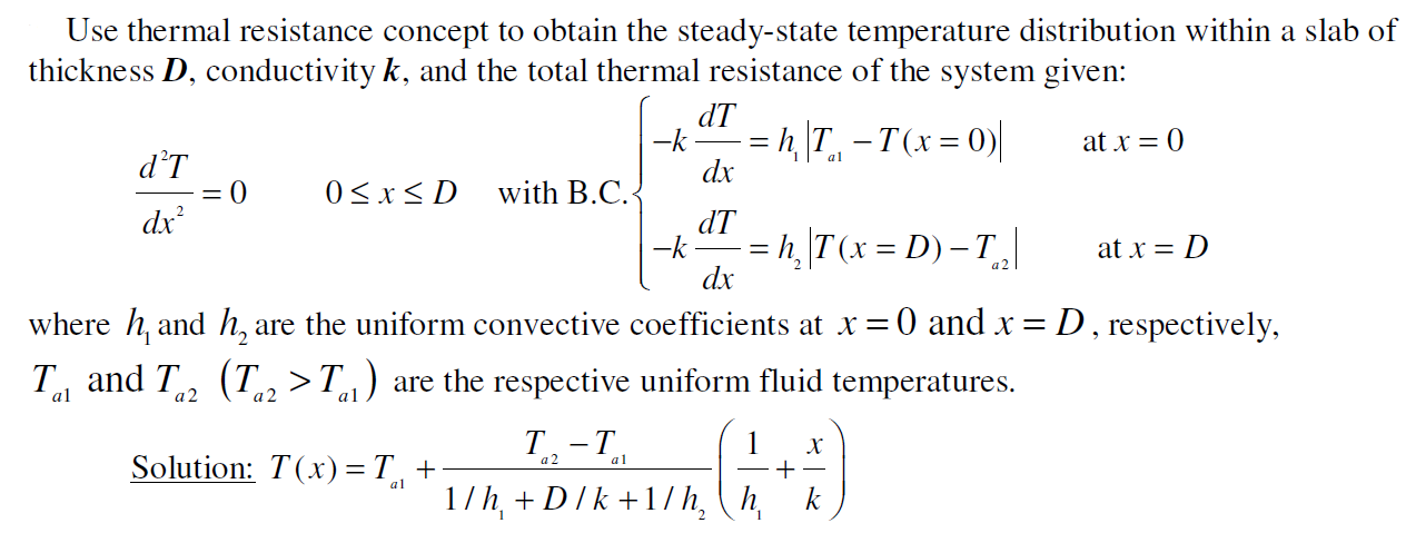 Solved Use thermal resistance concept to obtain the | Chegg.com