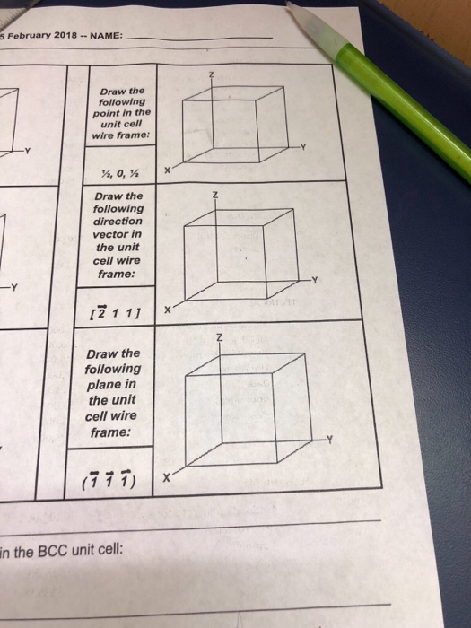 Solved Determine the Miller indices for the plane indicated | Chegg.com