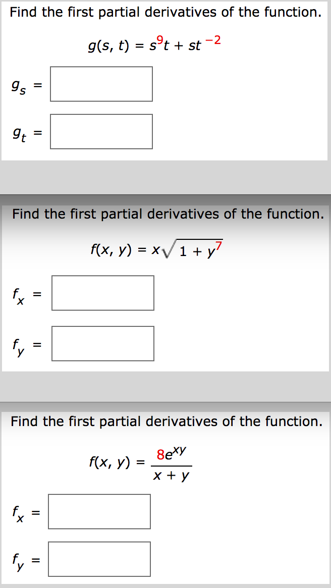 Partial Derivatives Using First Principles Solved Find the first partial derivatives of the function. | Chegg.com