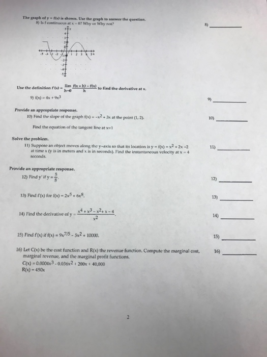 Solved The graph of y-f(x) is shown. Use the graph to answer | Chegg.com