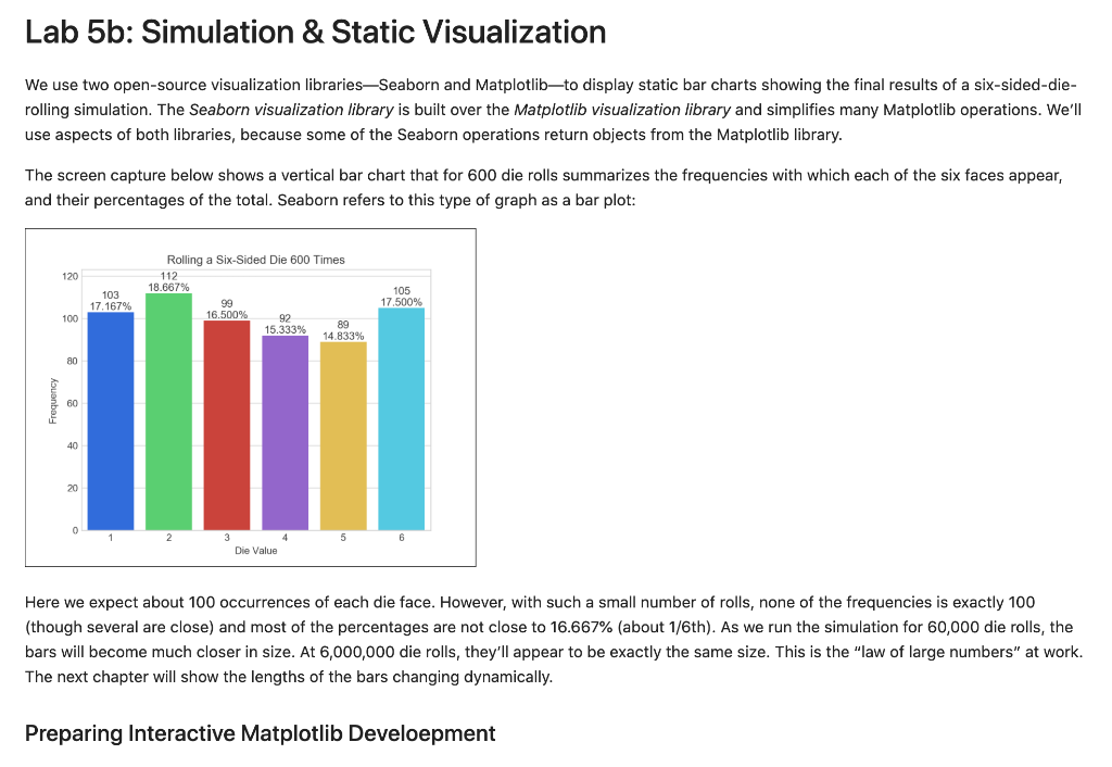 Solved Lab 5b: Simulation & Static Visualization We use two | Chegg.com