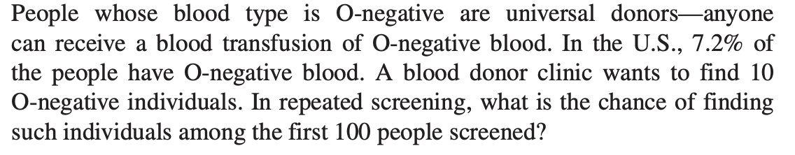 Solved People Whose Blood Type Is O negative Are Universal Chegg