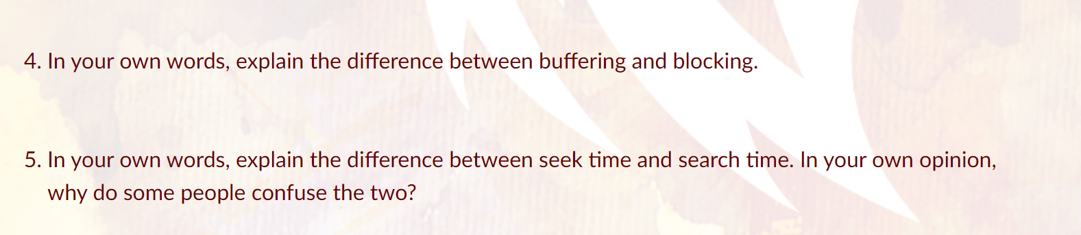 Solved 4. In your own words, explain the difference between | Chegg.com