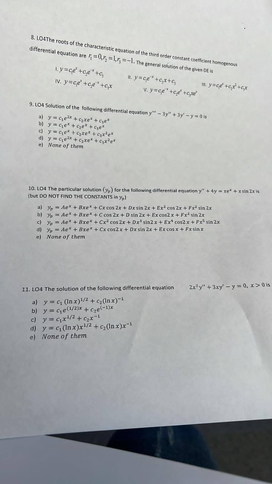 Solved 8. LO4The Roots Of The Characteristic Equation Of The | Chegg.com