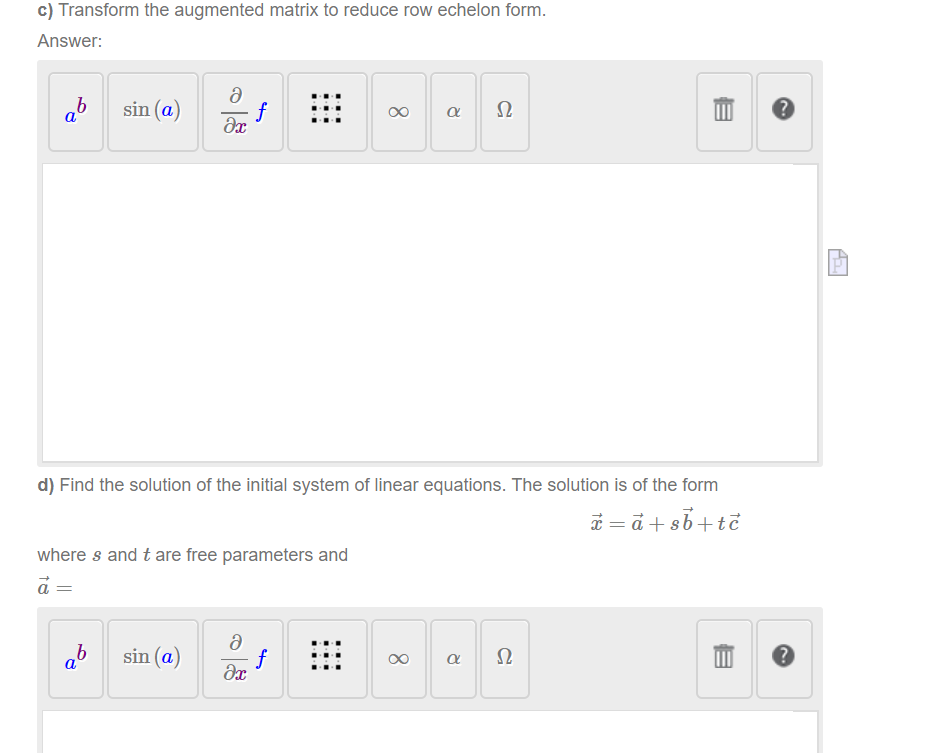 Solved Consider the following system of linear equations: | Chegg.com