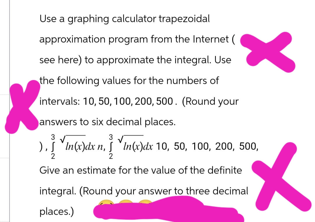 Solved Use a graphing calculator trapezoidal approximation
