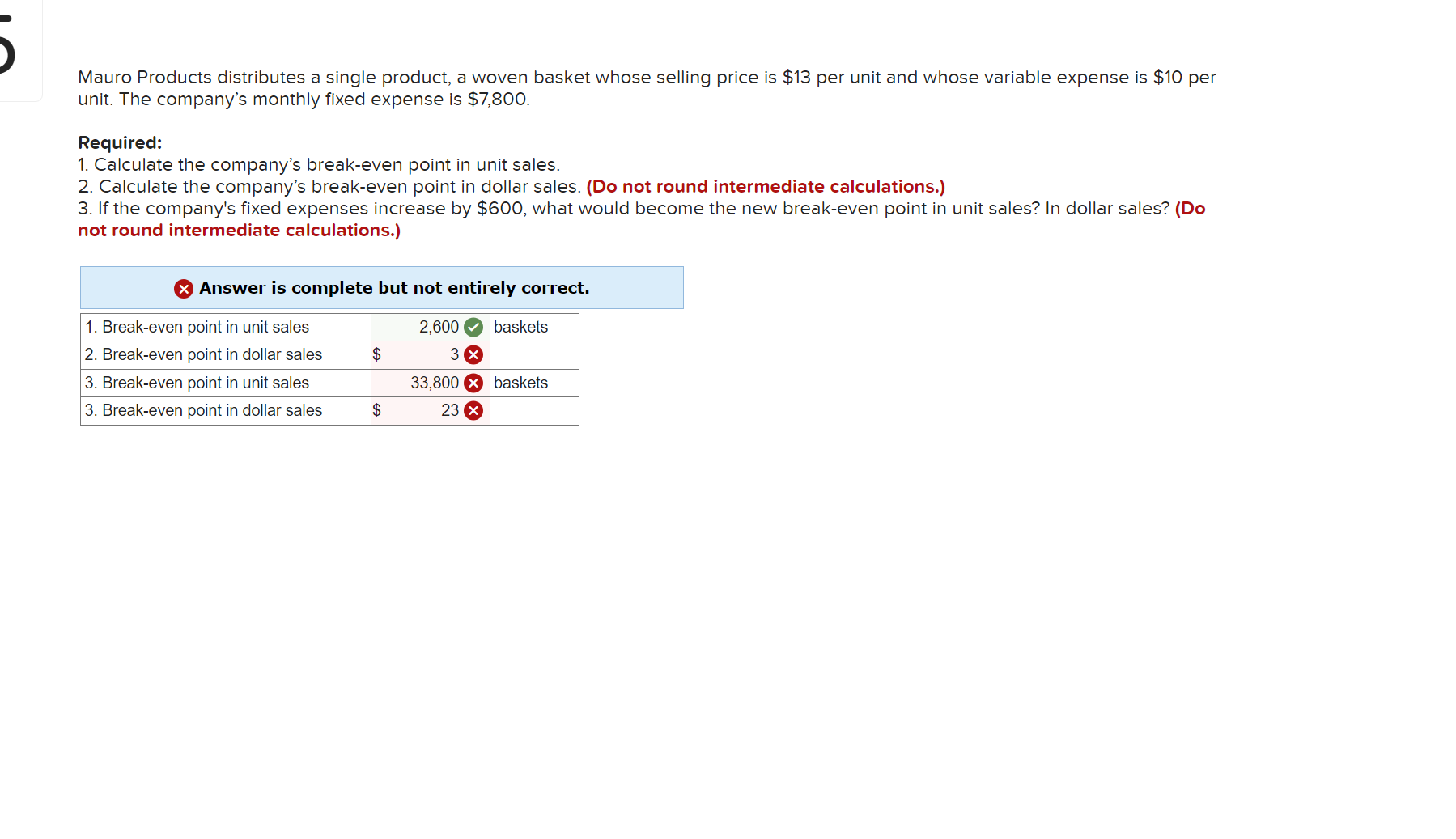 Solved Mauro Products distributes a single product, a woven