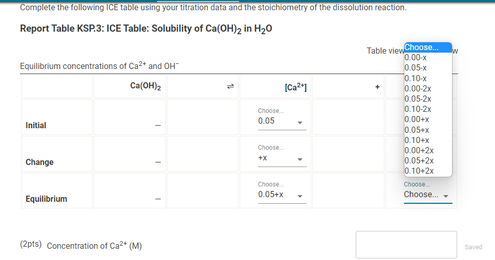 Solved Report table KSP.2 Titration Calculations (calcium | Chegg.com