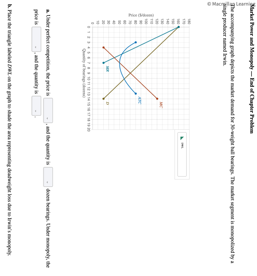 Solved Market Power and Monopoly - End of Chapter Problem | Chegg.com