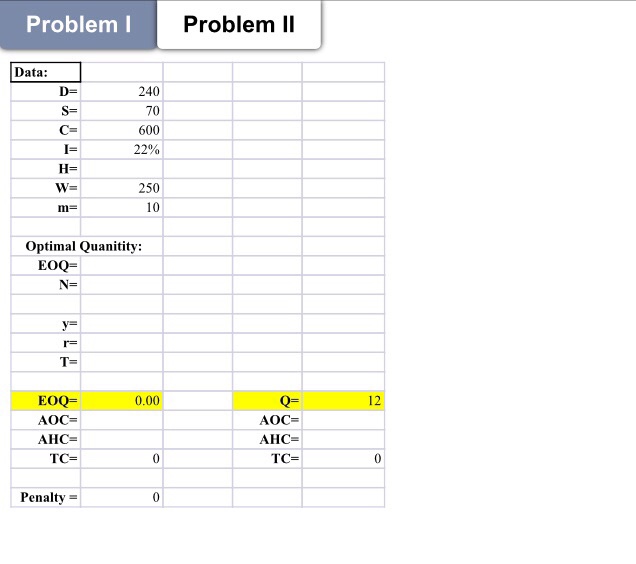 Solved Instructions: Use MS Excel To Produce The | Chegg.com