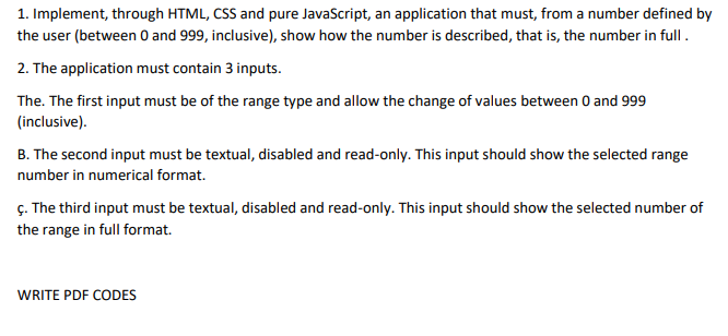 Solved 1. Implement, through HTML, CSS and pure JavaScript, | Chegg.com