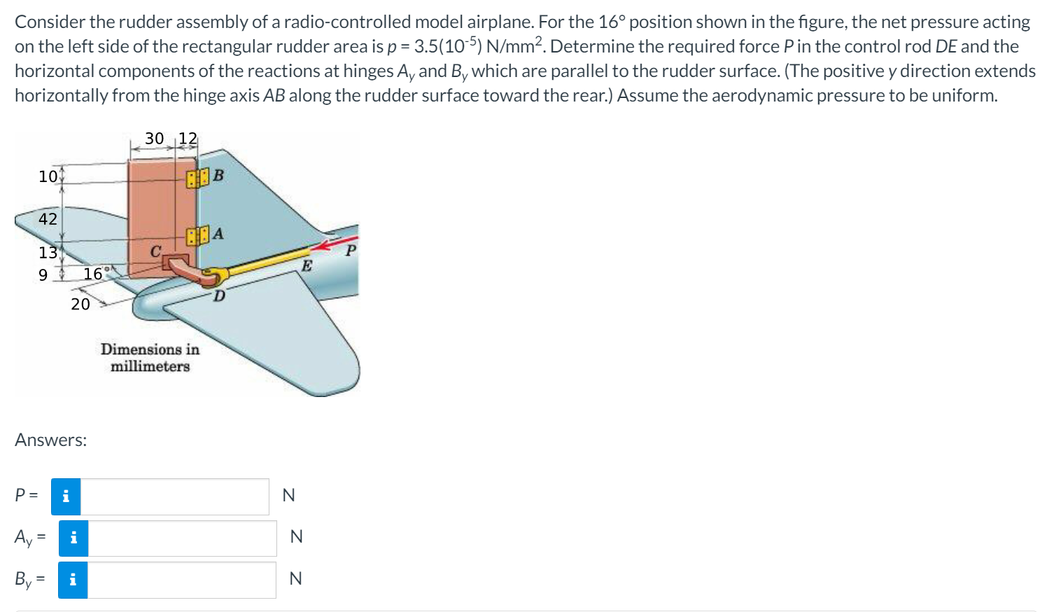 Solved Consider the rudder assembly of a radio-controlled | Chegg.com