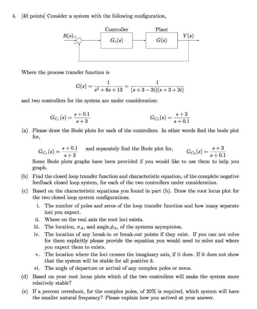 Solved 4. (40 points) Consider a system with the following | Chegg.com