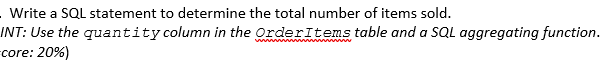 Solved Write a SQL statement to determine the total number | Chegg.com
