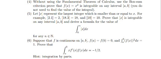 Solved (4) Without using the Fundamental Theorem of | Chegg.com