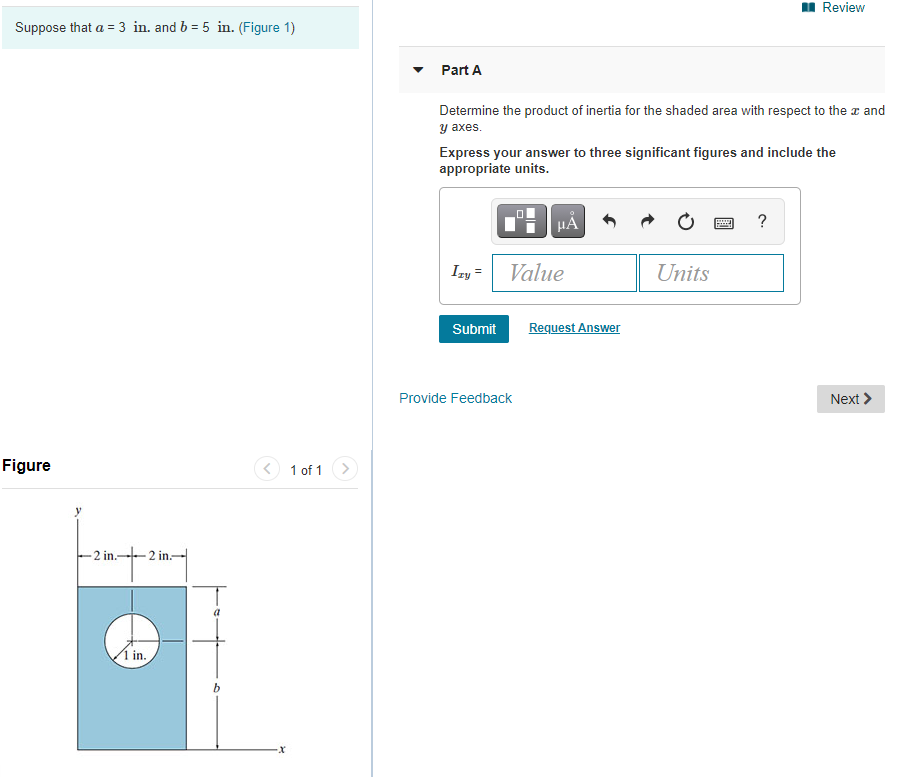 Solved B Review Suppose That A = 3 In. And B = 5 In. (Figure | Chegg.com