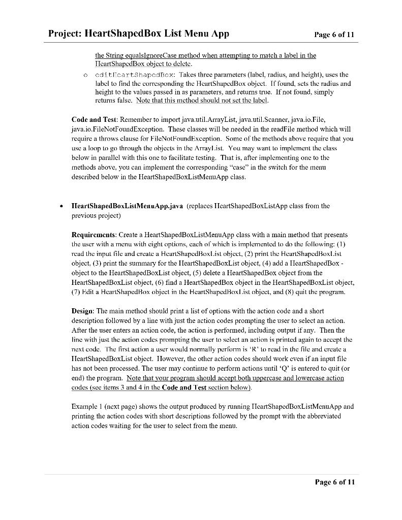 Solved Here are the instructions for the project. Below is | Chegg.com