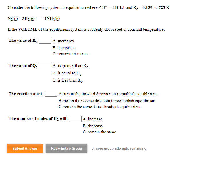 Solved Consider The Following System At Equilibrium Where | Chegg.com