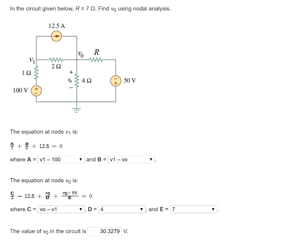 Solved In the circuit given below, R = 7 Ω. Find vo using | Chegg.com
