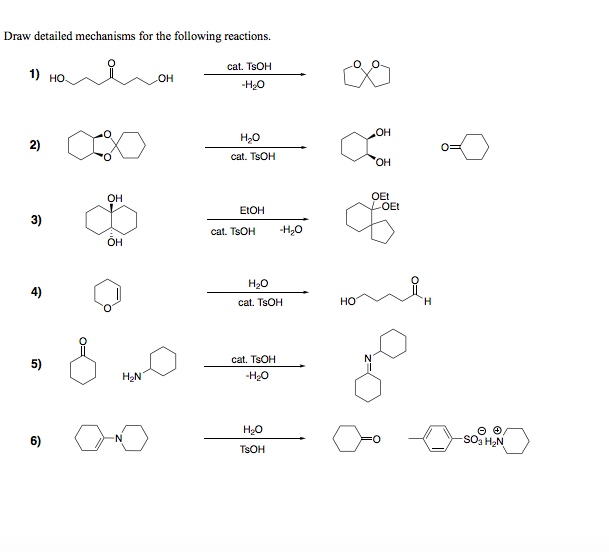 Solved Draw detailed mechanisms for the following reactions. | Chegg.com