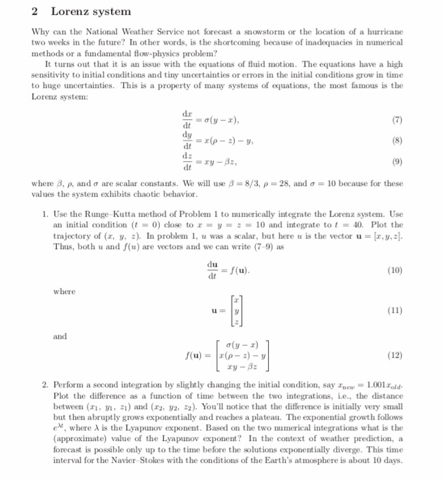 Solved 1 RungeKutta Method The discretization of the