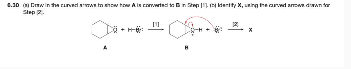 Solved 6.30 (a) ﻿Draw In The Curved Arrows To Show How | Chegg.com