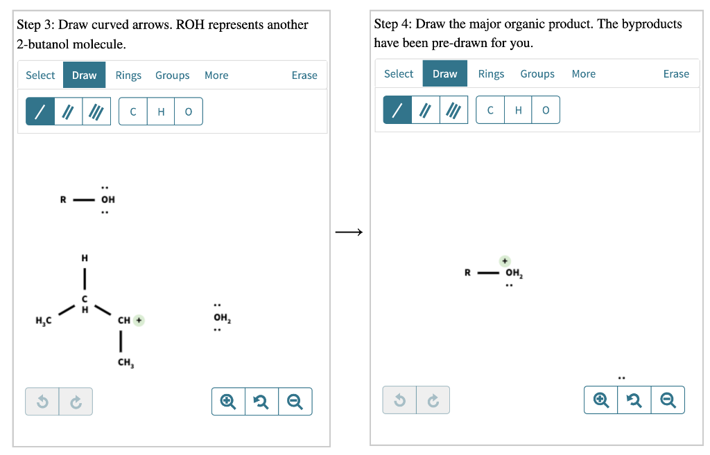 Solved Complete the mechanism for the reaction of 2-butanol | Chegg.com