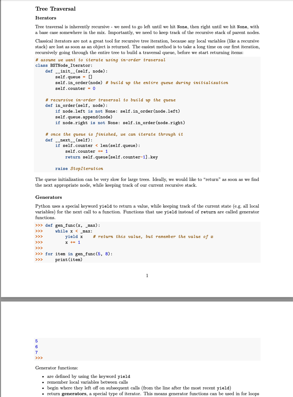 Tree Traversal Iterators Tree traversal is inherently | Chegg.com