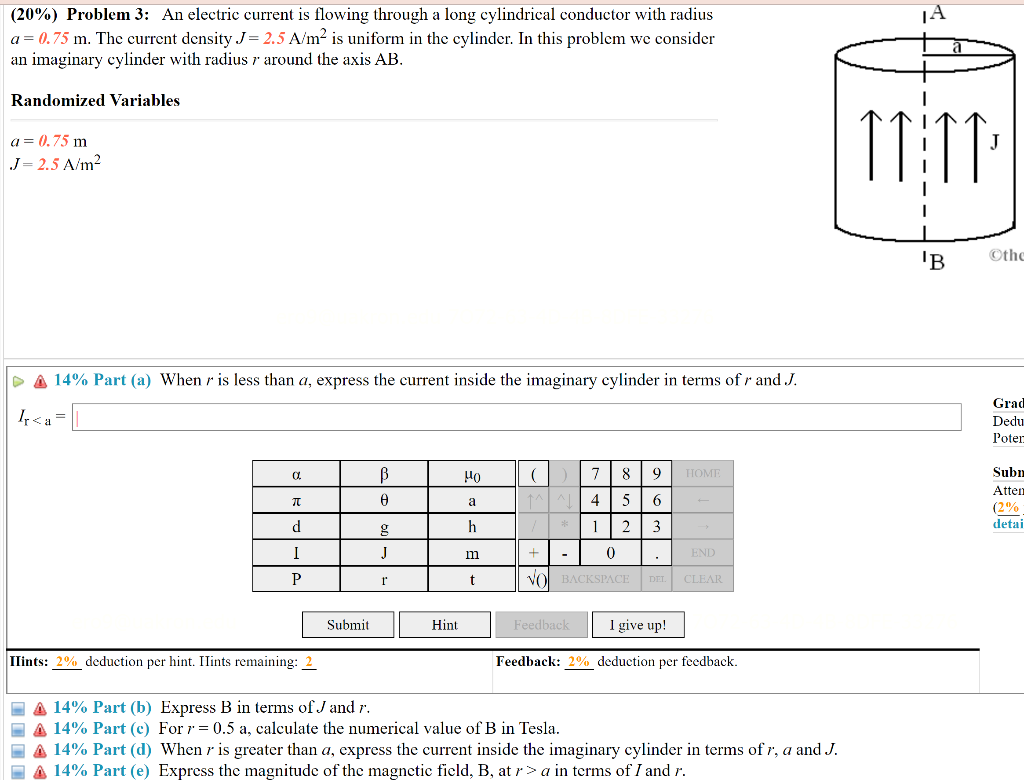 Solved (20\) Problem 3 An electric current is flowing
