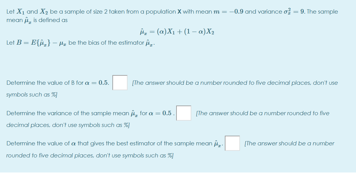 Solved Let X1 And X2 Be A Sample Of Size 2 Taken From A P Chegg Com