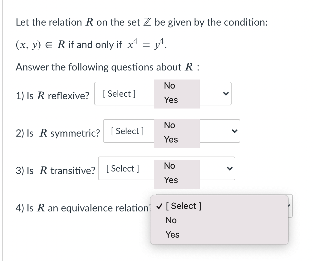 Solved Consider The Relation R On R Defined By X Y E R If 7704