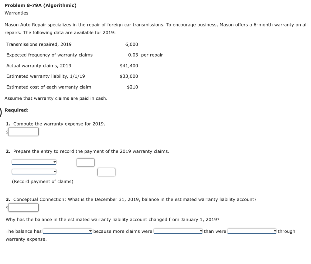 Solved Problem 879A (Algorithmic) Warranties Mason Auto