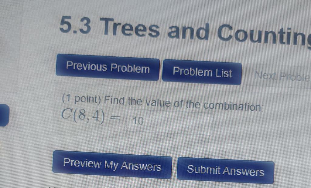 Solved 5.3 Trees and Counting Previous Problem Problem List | Chegg.com
