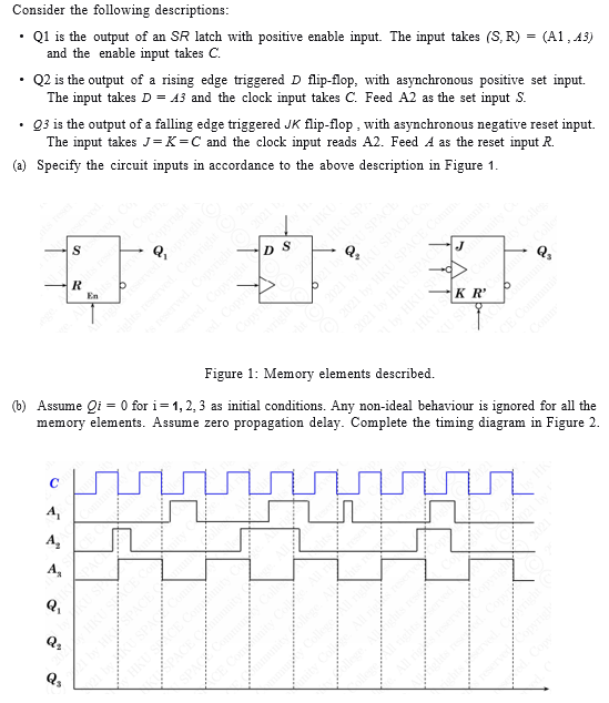 Solved Consider the following descriptions: Q1 is the output | Chegg.com