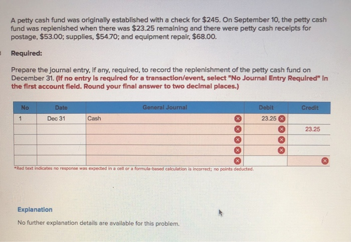 Solved A Petty Cash Fund Was Originally Established With A Chegg Com   Image 