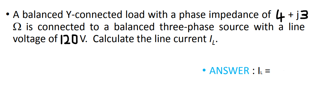 Solved O A balanced Y-connected load with a phase impedance | Chegg.com