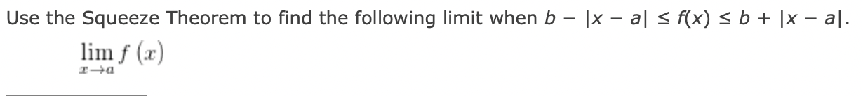 Solved Use the Squeeze Theorem to find the following limit | Chegg.com