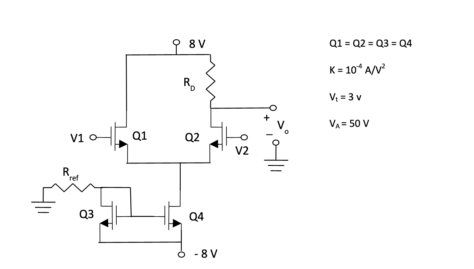 3 A Mosfet Based Differential Amplifier Is Shown Chegg Com
