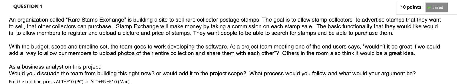 Solved QUESTION 1 10 points Saved An organization called | Chegg.com