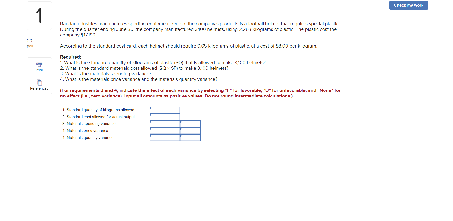 Solved Bandar Industries manufactures sporting equipment. | Chegg.com