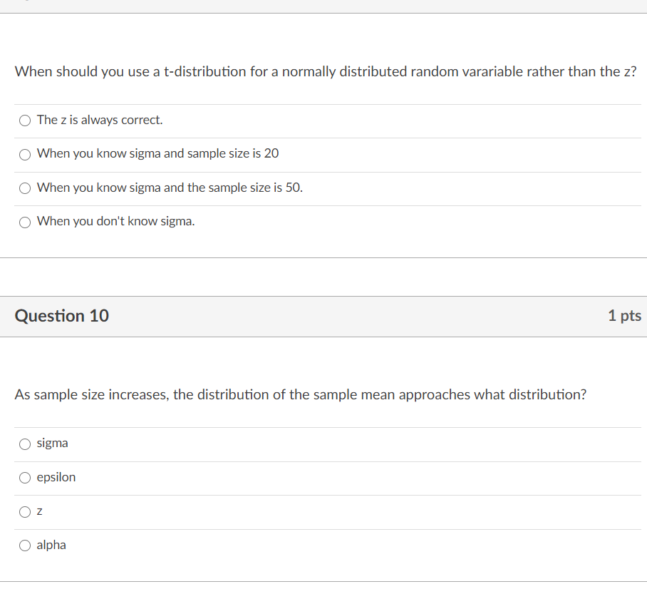 when should you use t distribution