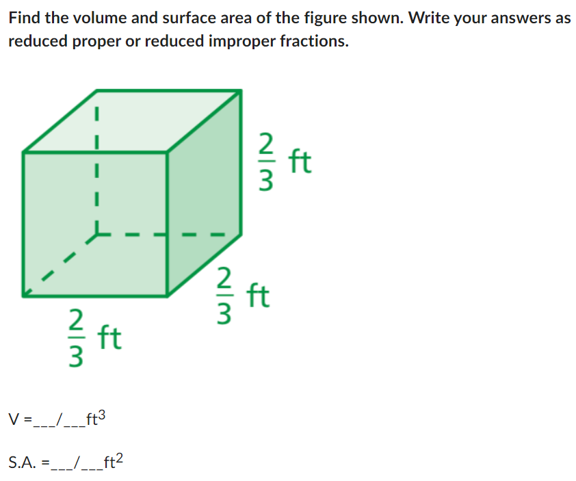 Solved Find the volume and surface area of the figure shown. | Chegg.com