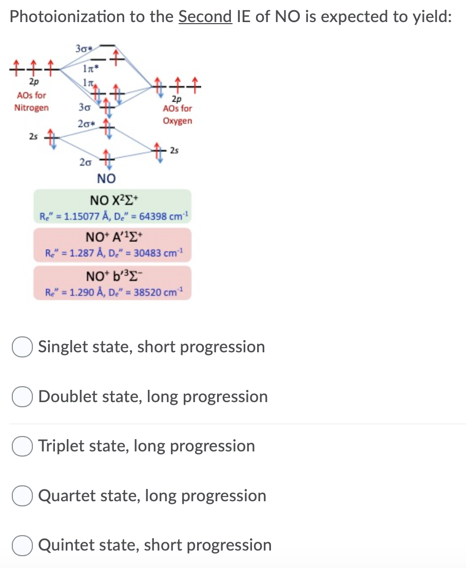 Solved The Lowest Energy Transition Of 11b16o Is p3 2 Chegg Com