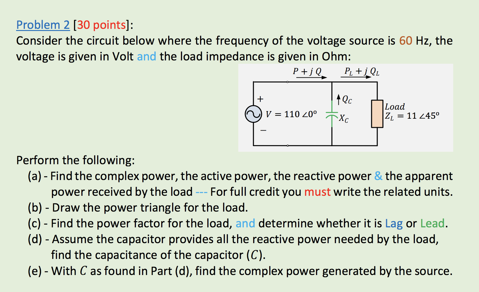 Solved Problem 2 [30 points]: Consider the circuit below | Chegg.com