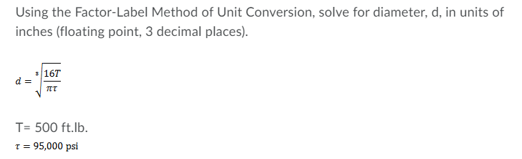 Solved Using The Factor Label Method Of Unit Conversion Chegg