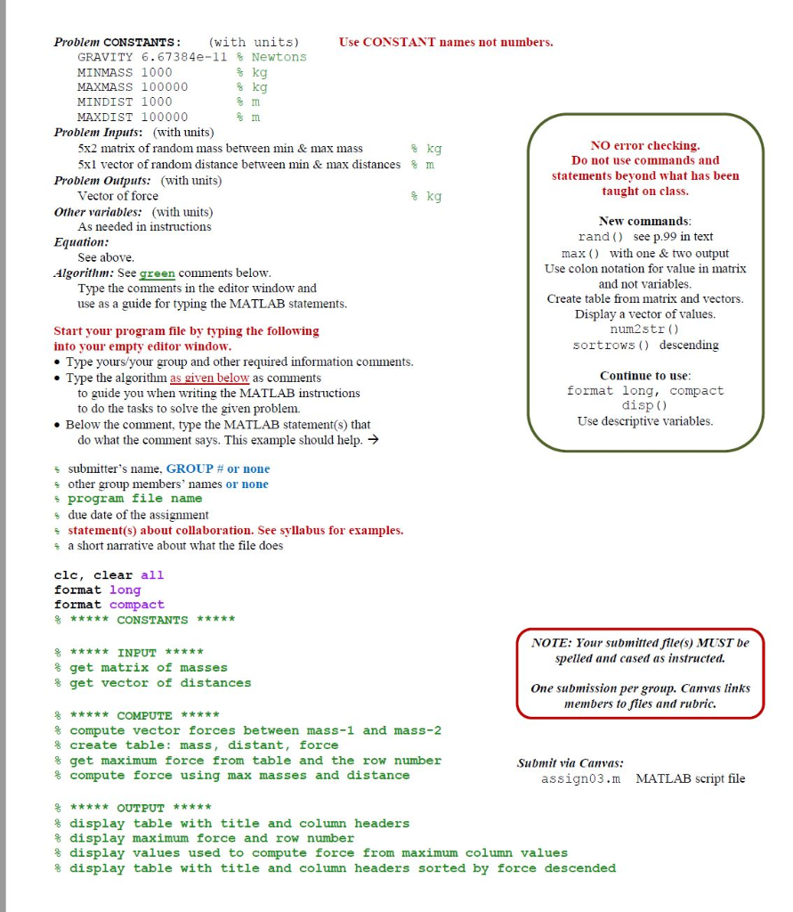 Solved Problem The Force of Gravity equation computes the Chegg