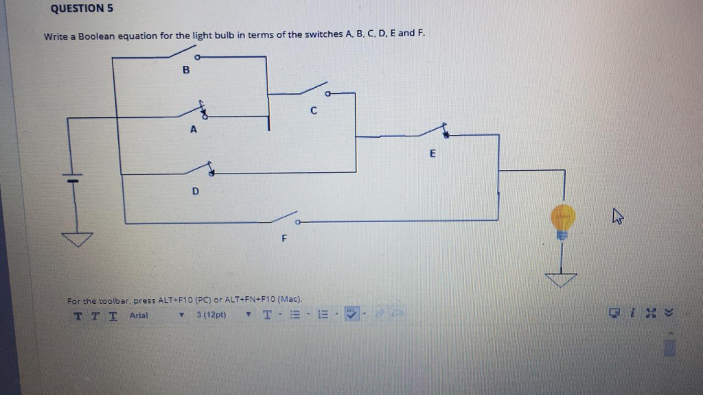 Solved QUESTION S Write a Boolean equation for the light | Chegg.com