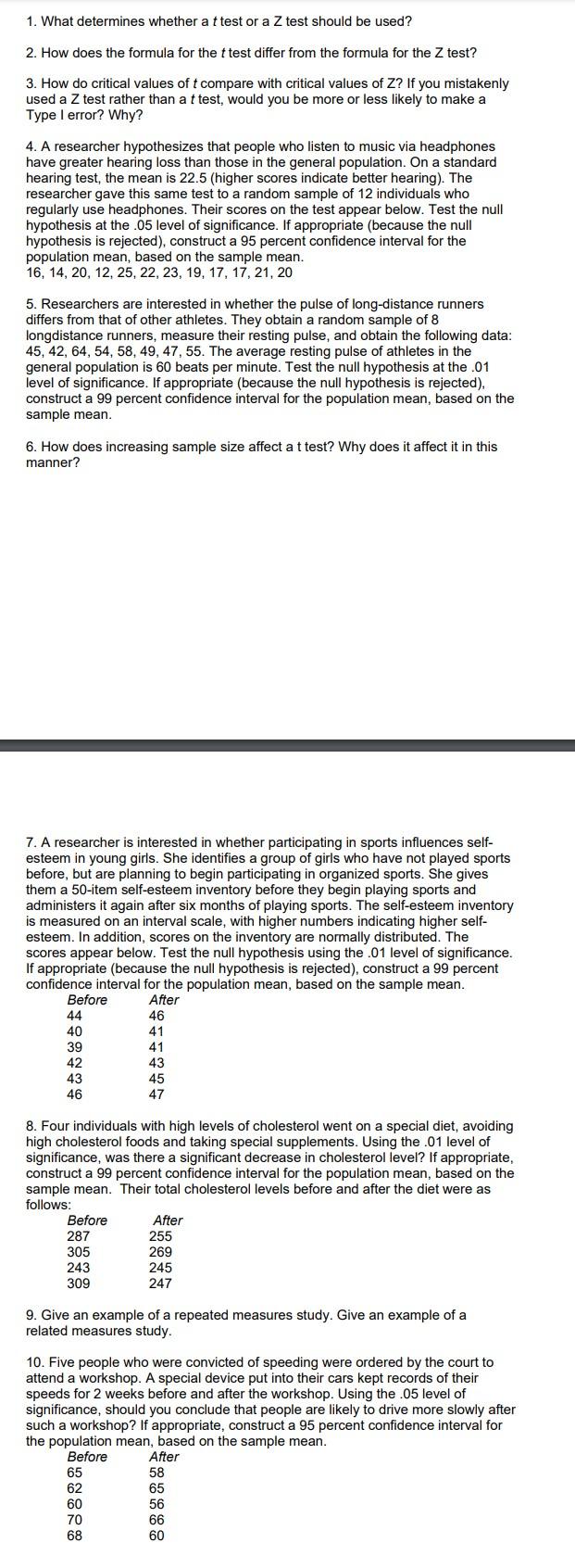 compare t test critical values